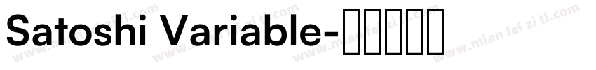 Satoshi Variable字体转换